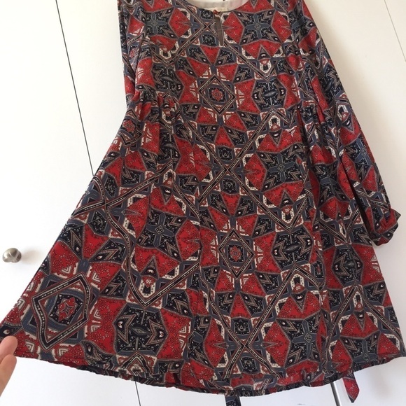 Paper Crown Anthropologie Efflorescence Red Dress - Picture 4 of 16